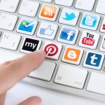 Social media communication concept